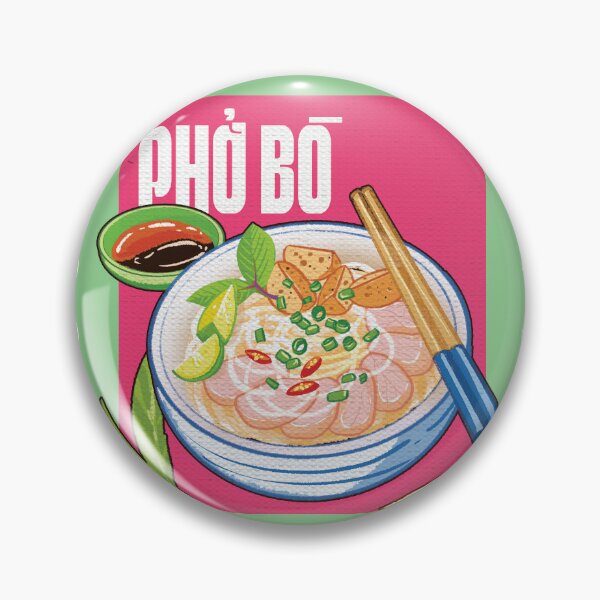 Item preview, Authentic Vietnamese Beef Pho Bowl Stamp Sticker designed and sold by Hazelle's Gallery.