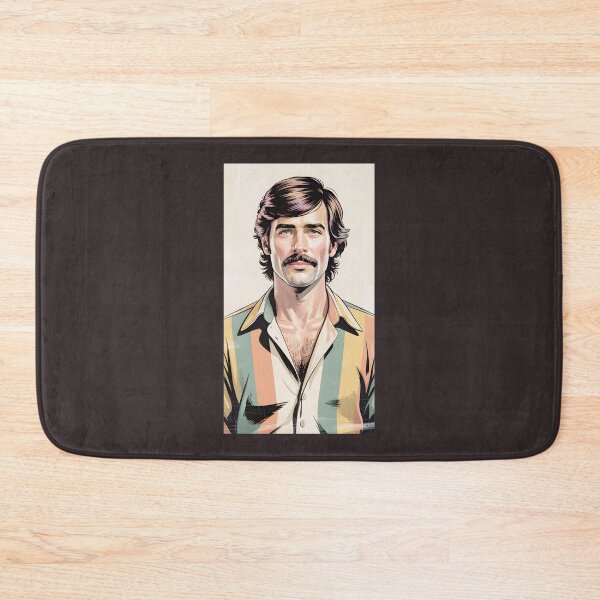 Item preview, Retro Moustache Man Portrait designed and sold by LidiambqArt.
