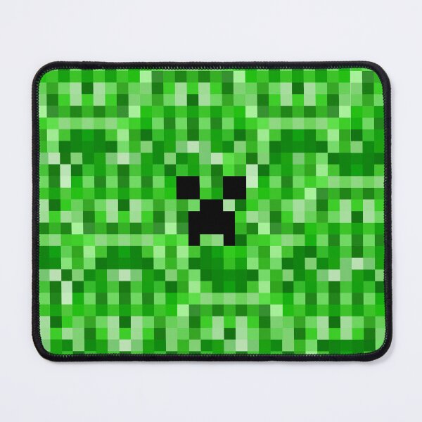 Item preview, Green blocky gaming pattern creeper minecrafter designed and sold by Infdesigner.