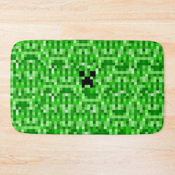 Item preview, Green blocky gaming pattern creeper minecrafter designed and sold by Infdesigner.