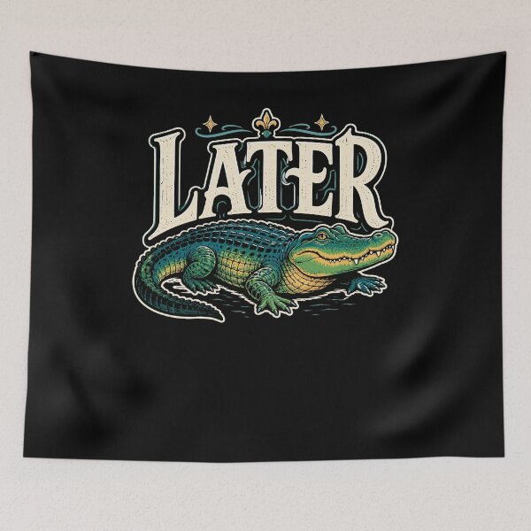 Item preview, Later Gator Vintage 90s Y2K Baby Tee, Graphic Alligator Print, Retro Style Cropped T-Shirt, Funky Fashion Statement Shirt, Trendy Apparel designed and sold by stmpdwrld.