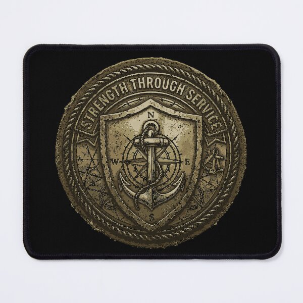 Item preview, Strength Through Service Vintage Maritime Badge | Coastal Heritage Design designed and sold by Coasties.