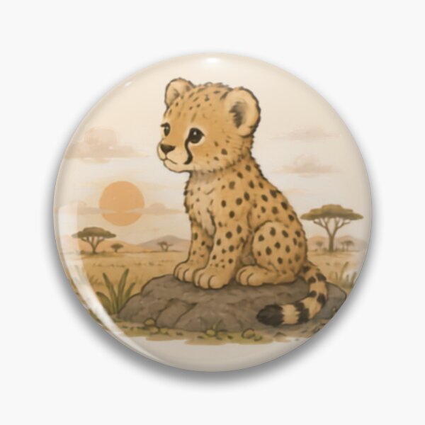 Item preview, Sunset Viewer Cheetah Cub designed and sold by MellowMunchkins.