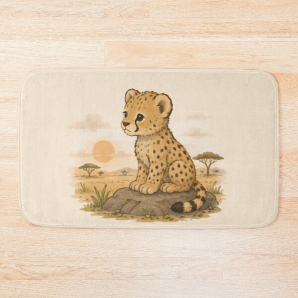 Item preview, Sunset Viewer Cheetah Cub designed and sold by MellowMunchkins.