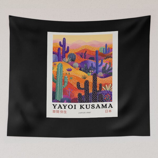 Item preview, Yayoi Kusama Cactus Desert Poster 1987 - Vibrant Colorful Landscape Wall Art Print, Japan Modern Art designed and sold by ArleenCostums.