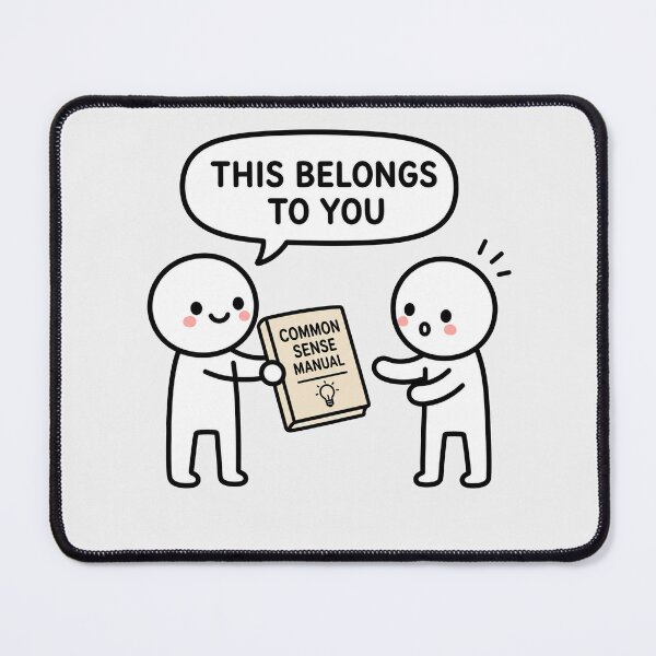Item preview, Common Sense Manual Funny Sticker designed and sold by MonkiFlipp.