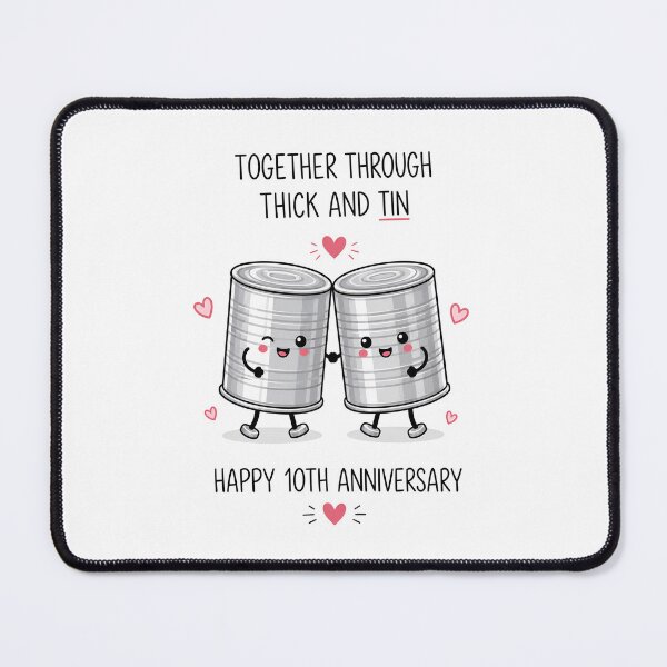 Item preview, Funny 10th Anniversary Card | Tin Anniversary Card | Together Through Thick And Tin Wedding Anniversary designed and sold by Aesthetic-Avenue.