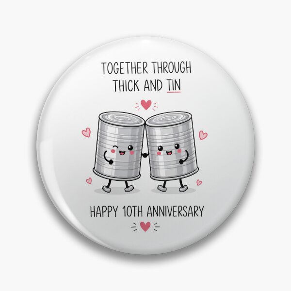 Item preview, Funny 10th Anniversary Card | Tin Anniversary Card | Together Through Thick And Tin Wedding Anniversary designed and sold by Aesthetic-Avenue.