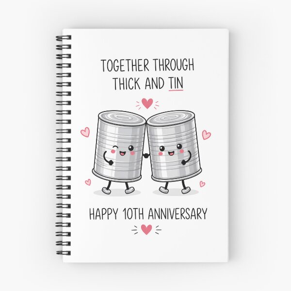 Item preview, Funny 10th Anniversary Card | Tin Anniversary Card | Together Through Thick And Tin Wedding Anniversary designed and sold by Aesthetic-Avenue.