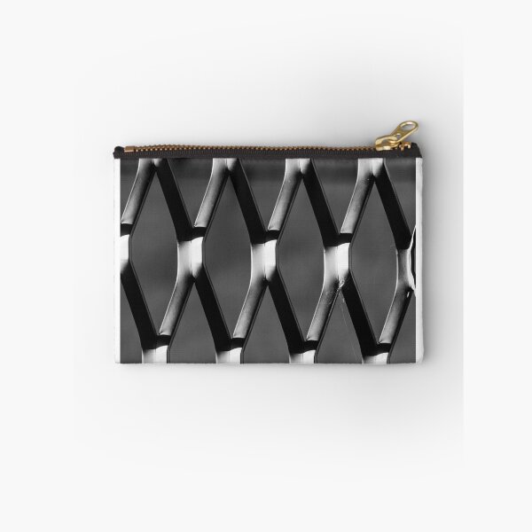 Item preview, Metal Fence Pattern Close-Up In Black And White With Repeating Geometric Mesh And High Contrast designed and sold by Nmallia.