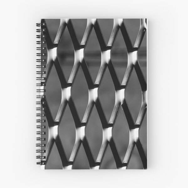 Item preview, Metal Fence Pattern Close-Up In Black And White With Repeating Geometric Mesh And High Contrast designed and sold by Nmallia.