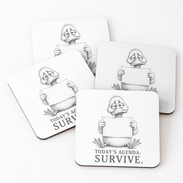 Item preview, Today's Agenda: Survive Sad Duck designed and sold by ByAnad.