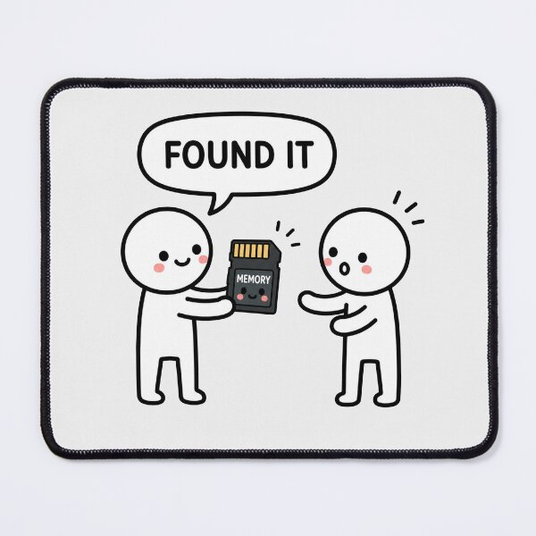 Item preview, Found Your Memory Funny Sticker designed and sold by MonkiFlipp.