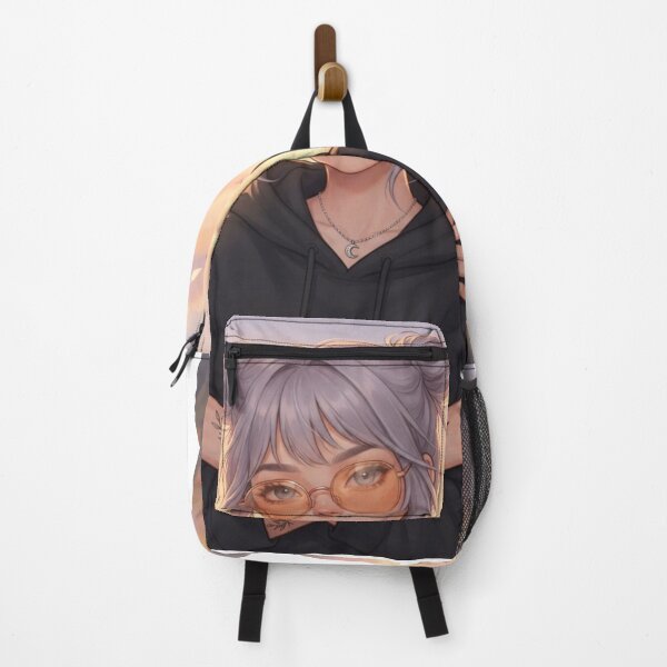 Item preview, Aesthetic Anime Girl in Oversized Hoodie with Sunset Background designed and sold by Trendykunnu.