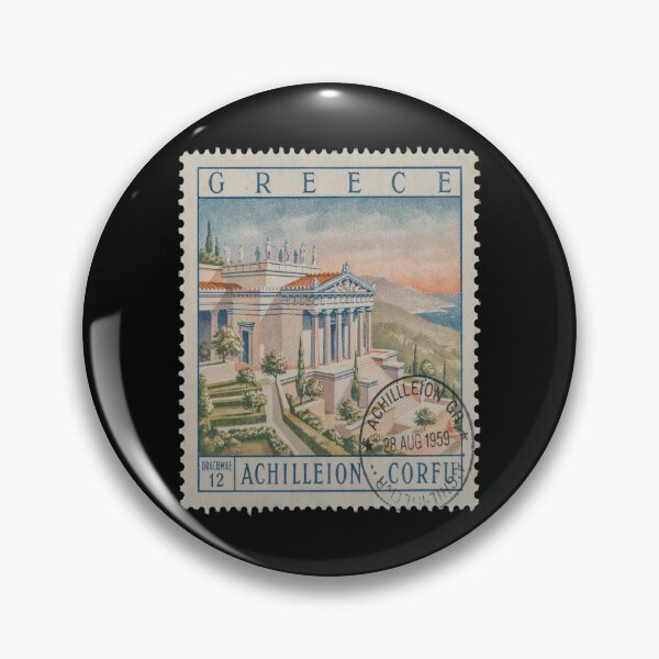 Item preview, Achilleion Palace Corfu Neoclassical Garden Stamp Sticker designed and sold by stickercuffs.