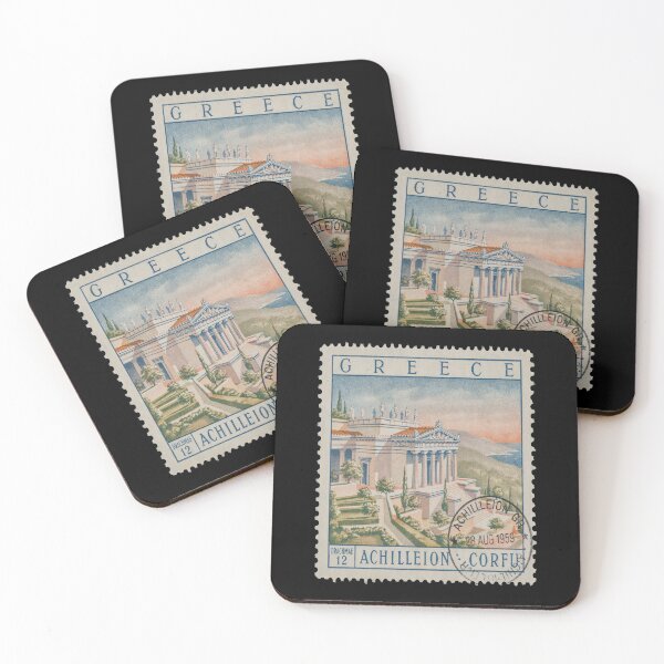 Item preview, Achilleion Palace Corfu Neoclassical Garden Stamp Sticker designed and sold by stickercuffs.