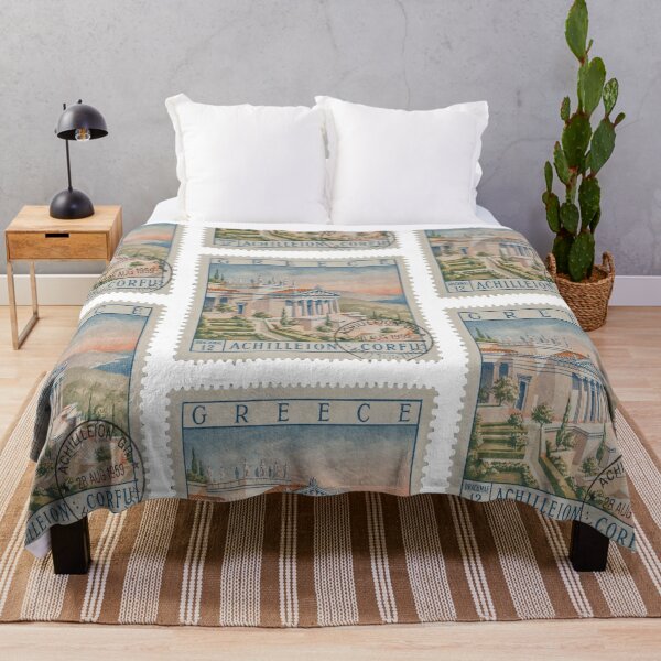 Item preview, Achilleion Palace Corfu Neoclassical Garden Stamp Sticker designed and sold by stickercuffs.