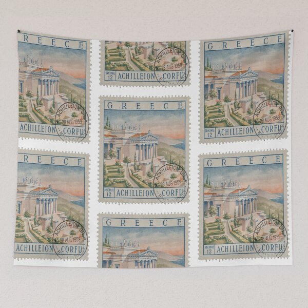 Item preview, Achilleion Palace Corfu Neoclassical Garden Stamp Sticker designed and sold by stickercuffs.