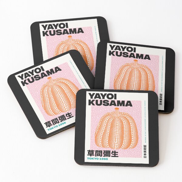 Item preview, Yayoi Kusama Orange Pumpkin Poster 1998 - Iconic Polka Dot Wall Art Print, Tokyo Pink Background designed and sold by Susanspy007.