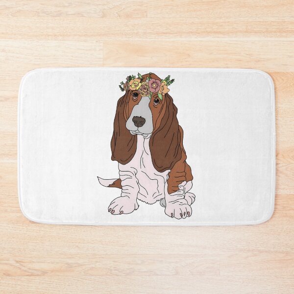 Item preview,  Basset Hound With Flower Crown designed and sold by pipiapett.