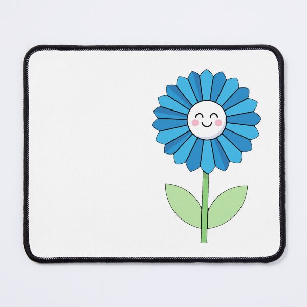 Item preview, Cute Smiling Blue Daisy Flower designed and sold by Khanworld.