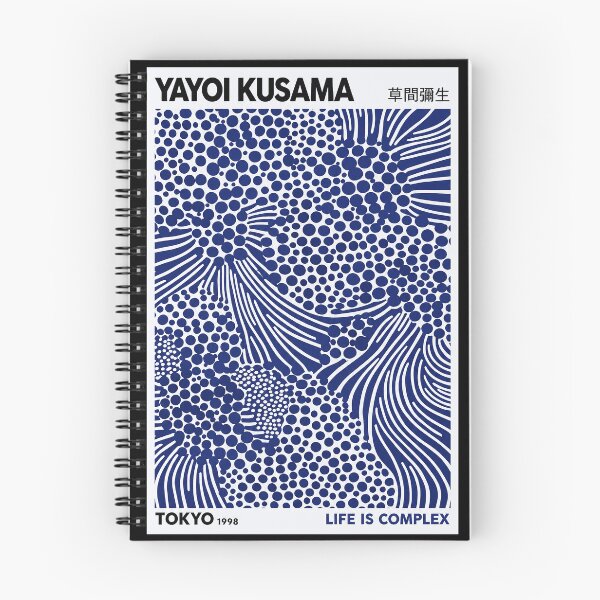 Item preview, Yayoi Kusama Life is Complex Poster 1998 - Blue White Dots Wall Art Print, Tokyo Abstract Decor designed and sold by ArleenCostums.