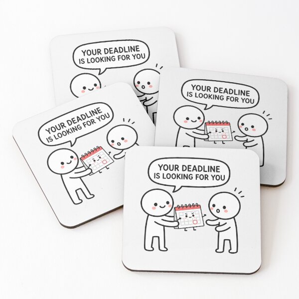Item preview, Your Deadline Is Looking Sticker designed and sold by MonkiFlipp.
