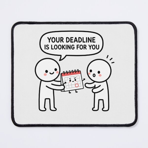 Item preview, Your Deadline Is Looking Sticker designed and sold by MonkiFlipp.