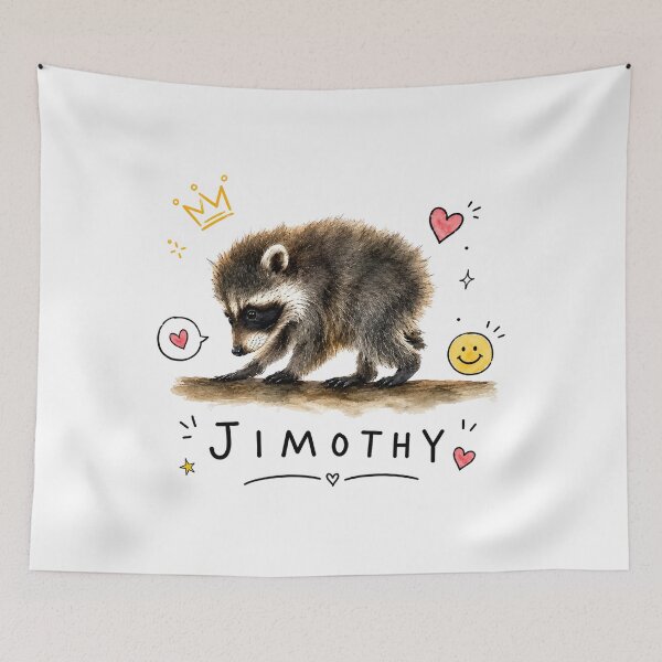 Item preview, Jimothy Raccoon, Viral Famous Seattle Raccoon, Short King Trash Panda designed and sold by oddbrick-parade.