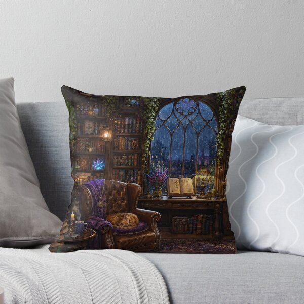Item preview, Cozy Magical Library Secret Bookstore Art designed and sold by MARQUES DESIGN ART .