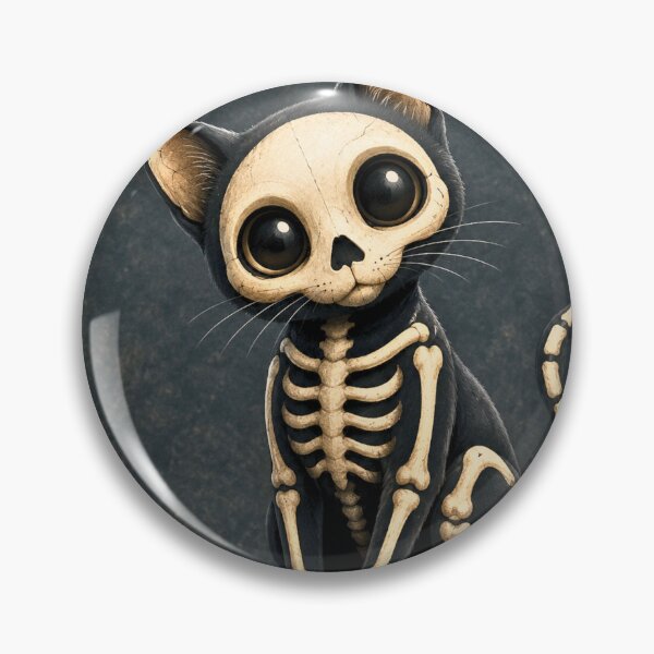 Item preview, Cute Skeleton Cat Portrait | Gothic Kawaii Halloween Cat Illustration designed and sold by lavanya11.
