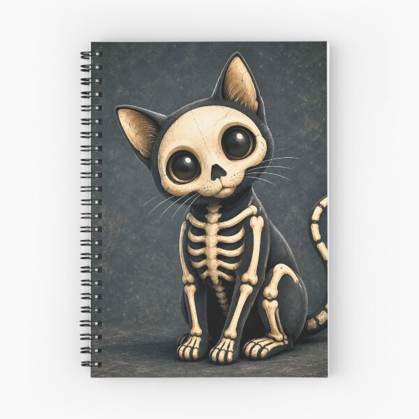 Item preview, Cute Skeleton Cat Portrait | Gothic Kawaii Halloween Cat Illustration designed and sold by lavanya11.