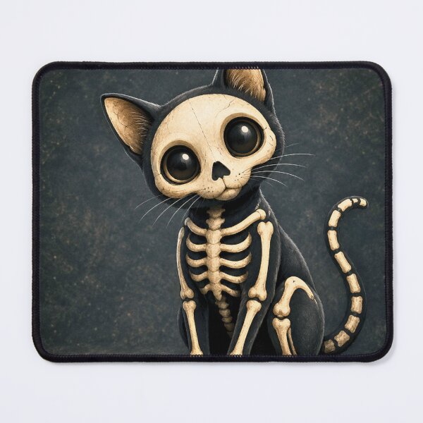 Item preview, Cute Skeleton Cat Portrait | Gothic Kawaii Halloween Cat Illustration designed and sold by lavanya11.