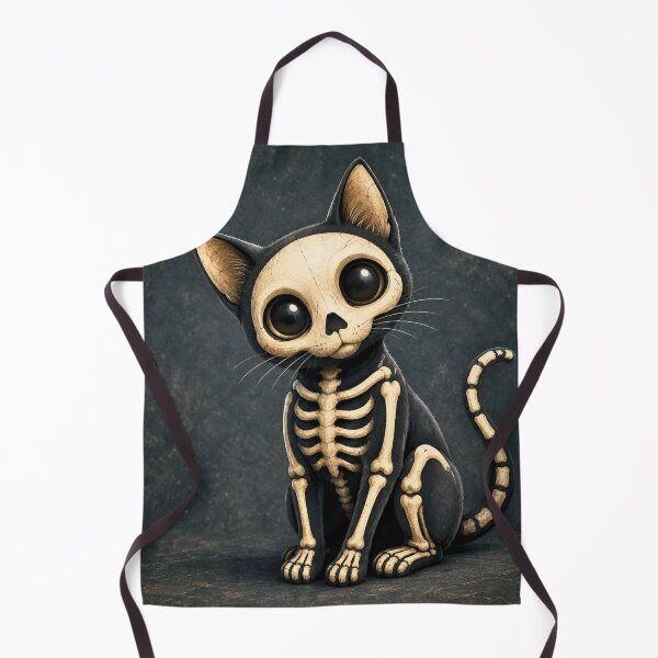 Item preview, Cute Skeleton Cat Portrait | Gothic Kawaii Halloween Cat Illustration designed and sold by lavanya11.