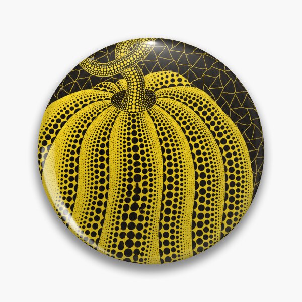 Item preview, Yayoi Kusama Yellow Pumpkin Poster 1998 - Iconic Polka Dot Wall Art Print, Tokyo Black Background designed and sold by DebraGiftShop.