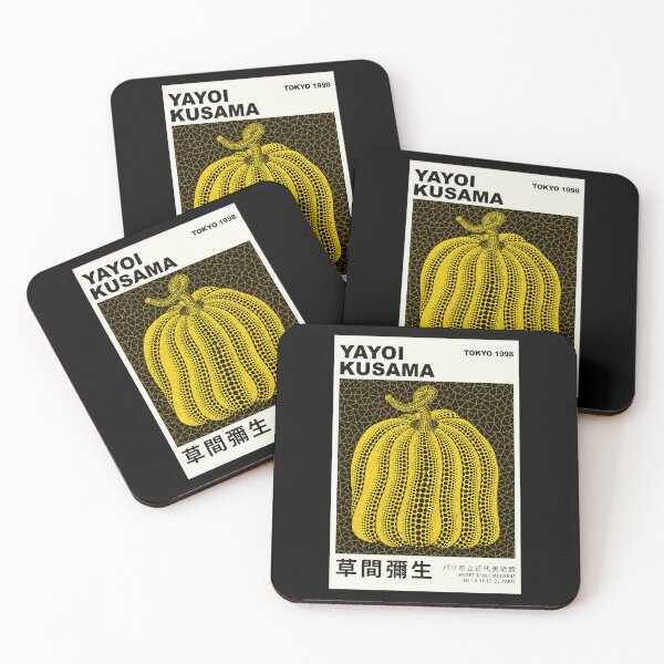 Item preview, Yayoi Kusama Yellow Pumpkin Poster 1998 - Iconic Polka Dot Wall Art Print, Tokyo Black Background designed and sold by DebraGiftShop.