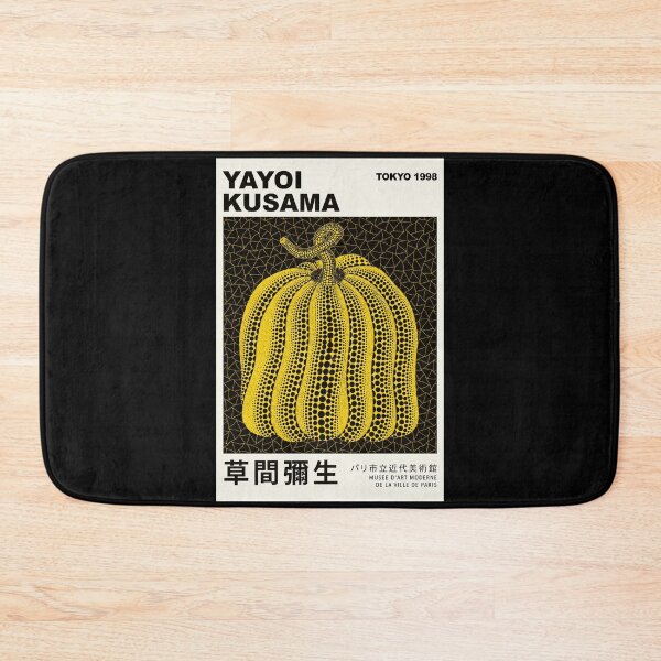 Item preview, Yayoi Kusama Yellow Pumpkin Poster 1998 - Iconic Polka Dot Wall Art Print, Tokyo Black Background designed and sold by DebraGiftShop.