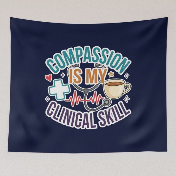 Item preview, Compassion Is My Clinical Skill Funny Nurse Healthcare Worker Appreciation Gift Tshirt designed and sold by HopeAndHustle.