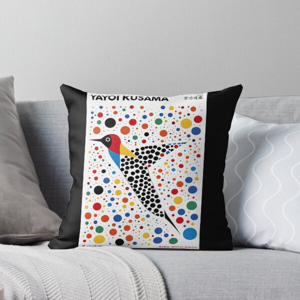 Item preview, Yayoi Kusama Bird with Dots Poster 1998 - Colorful Polka Dot Bird Wall Art Print, Tokyo Art Decor designed and sold by ArleenCostums.