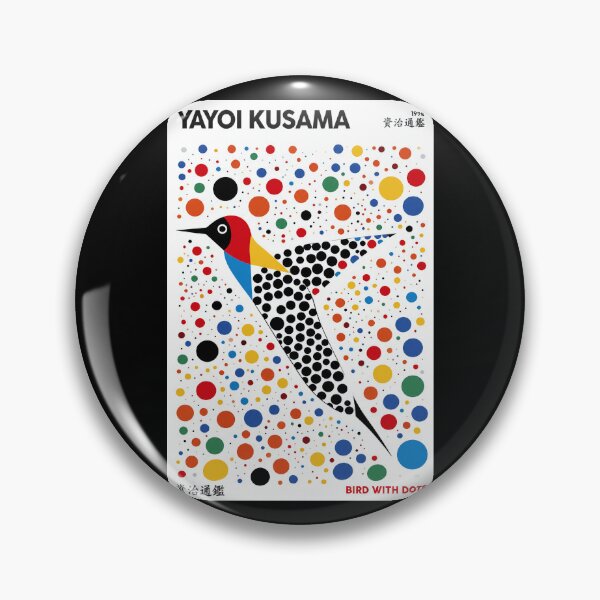 Item preview, Yayoi Kusama Bird with Dots Poster 1998 - Colorful Polka Dot Bird Wall Art Print, Tokyo Art Decor designed and sold by ArleenCostums.