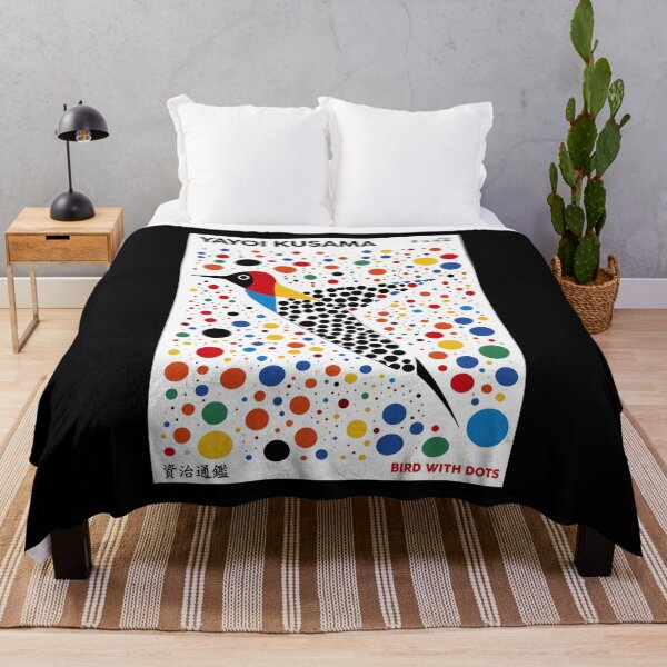 Item preview, Yayoi Kusama Bird with Dots Poster 1998 - Colorful Polka Dot Bird Wall Art Print, Tokyo Art Decor designed and sold by ArleenCostums.