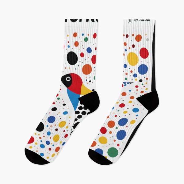 Item preview, Yayoi Kusama Bird with Dots Poster 1998 - Colorful Polka Dot Bird Wall Art Print, Tokyo Art Decor designed and sold by ArleenCostums.