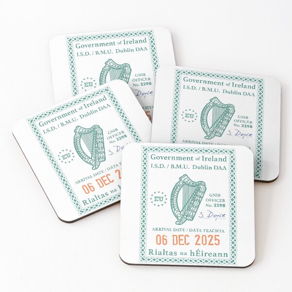 Item preview, Passport Stamp - Dublin, Ireland designed and sold by travelwitheric.