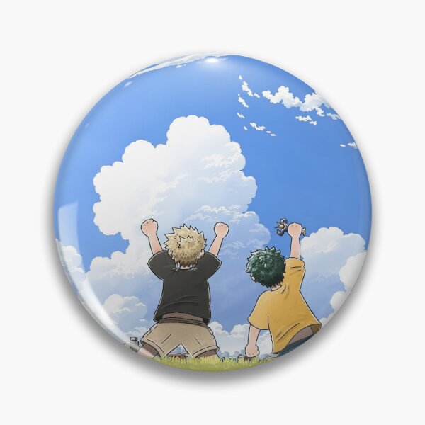Item preview, Young Bakugo and Deku Looking at Sky designed and sold by PRINTATSTUDIO.