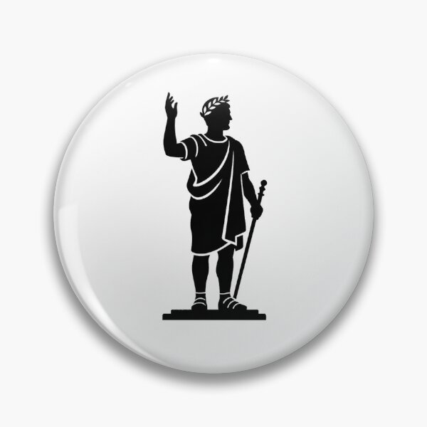 Item preview, Silhouette of Roman emperor Julius Caesar spqr designed and sold by WirelessChimp.
