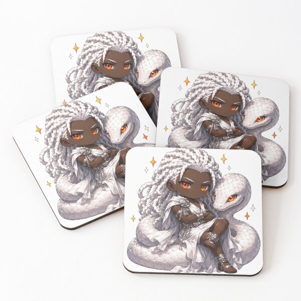 Item preview, Roi Chibi Dahomey avec Serpent blanc designed and sold by Yomikiru.