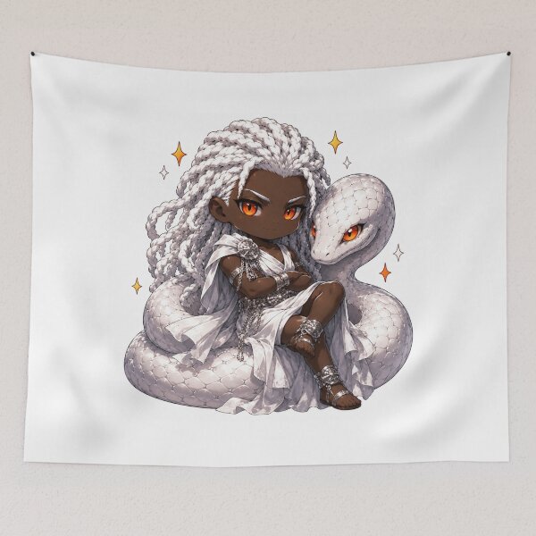 Aperçu de l'œuvre Roi Chibi Dahomey avec Serpent blanc créée et vendue par Yomikiru.
