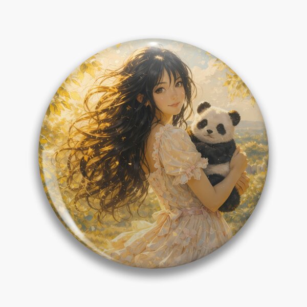 Item preview, Anime Girl Hugging a Baby Panda designed and sold by m-y-A-I-A-R-T-.