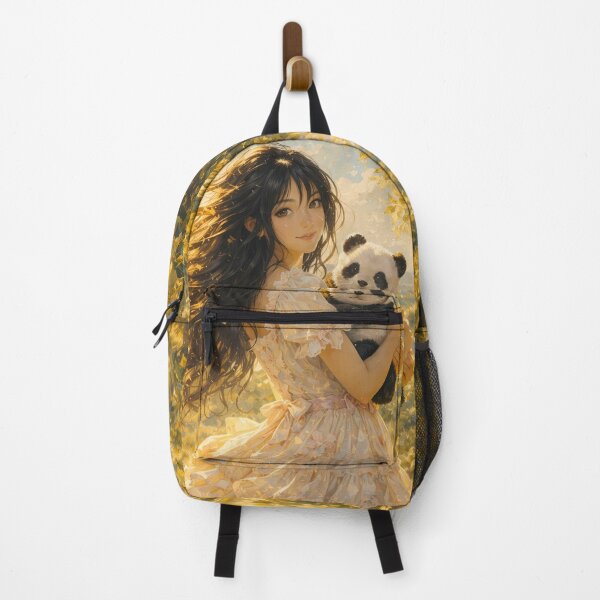 Item preview, Anime Girl Hugging a Baby Panda designed and sold by m-y-A-I-A-R-T-.