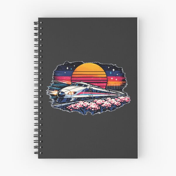 Item preview, Neon Retro Anime Cherry Blossom Bullet Train designed and sold by KungPowUnicorn.